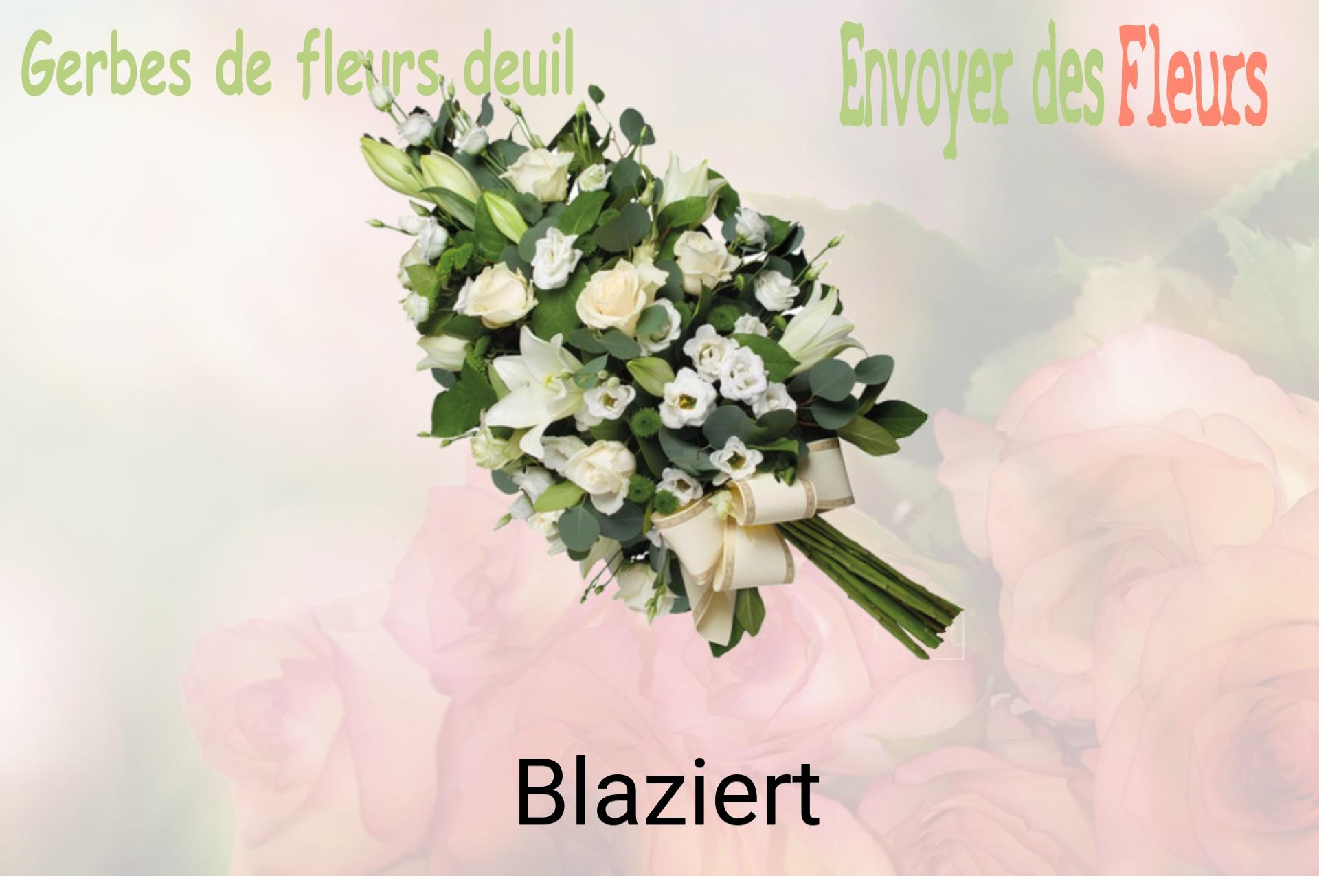Gerbe de fleurs de deuil livrée à Blaziert